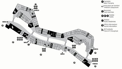 BARBERINO DESIGNER OUTLET（バルベリーノ・デザイナー・アウトレット）の地図