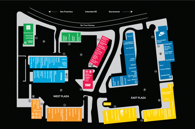 ヴァカヴィル・プレミアム・アウトレットの店舗マップ